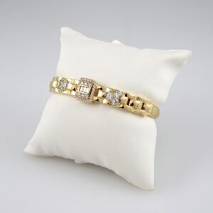 Bangles Woman/ Pulsos Damas/  Zircon Stone/  14K Real Color// P0126
