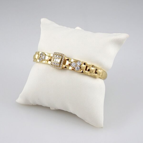 Bangles Woman/ Pulsos Damas/  Zircon Stone/  14K Real Color// P0126