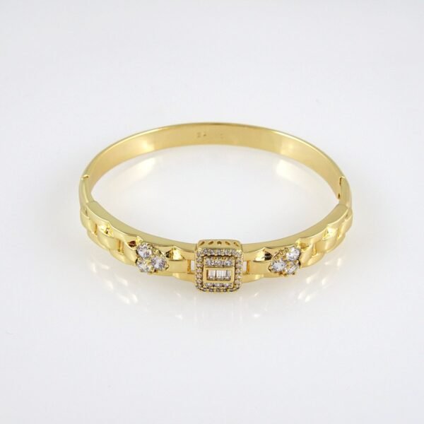 Bangles Woman/ Pulsos Damas/  Zircon Stone/  14K Real Color// P0126 - Image 2