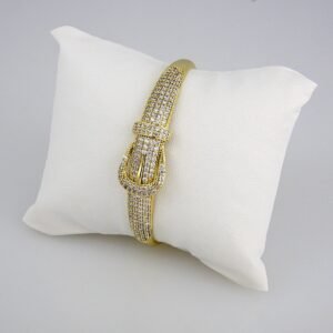 Bangles Woman/ Pulsos Damas/ Zircon Stone/ 14K Real Color// P0131