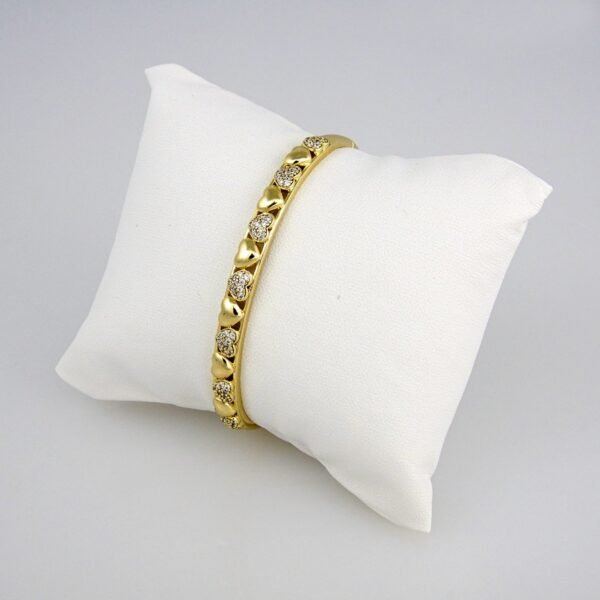 Bangles Woman/ Pulsos Damas/  Zircon Stone/  14K Real Color// P0132