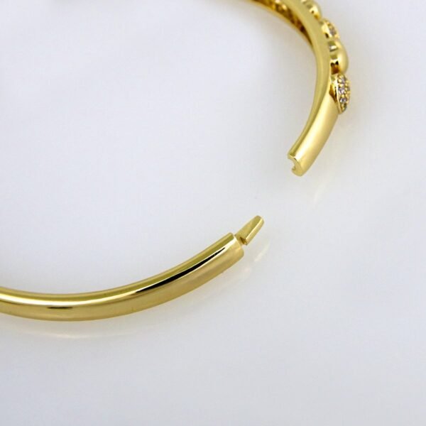 Bangles Woman/ Pulsos Damas/  Zircon Stone/  14K Real Color// P0132 - Image 3