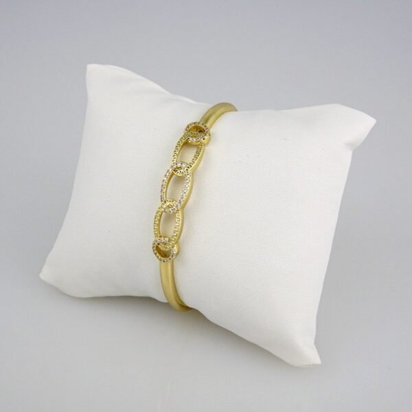 Bangles Woman/ Pulsos Damas/  Zircon Stone/  14K Real Color// P0135