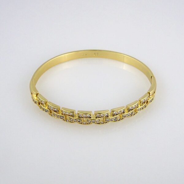 Bangles Woman/ Pulsos Damas/ Zircon Stone/ 14K Real Color// P0136 - Image 2