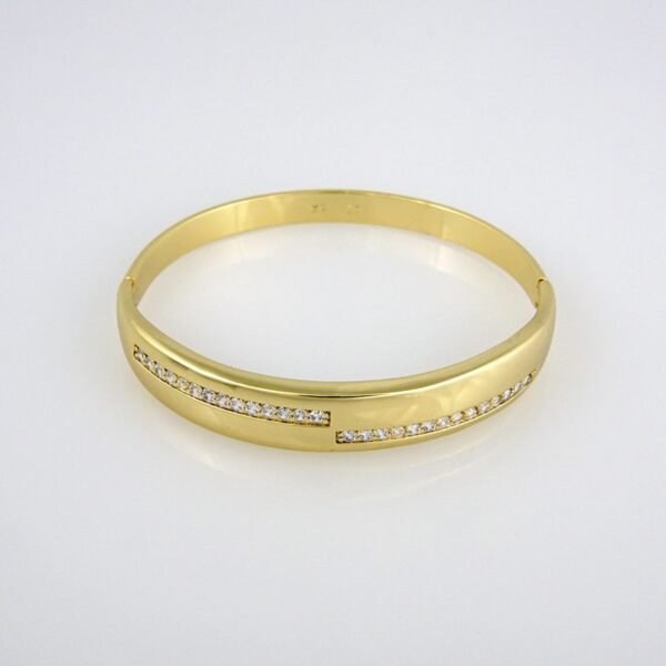Bangles Woman/ Pulsos Damas/  Zircon Stone/  14K Real Color// P0138 - Image 2