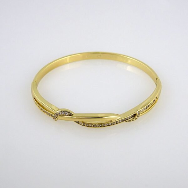 Bangles Woman/ Pulsos Damas/  Zircon Stone/  14K Real Color// P0140 - Image 2