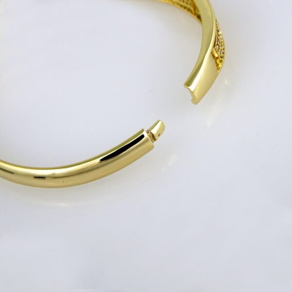 Bangles Woman/ Pulsos Damas/  Zircon Stone/  14K Real Color// P0141 - Image 3