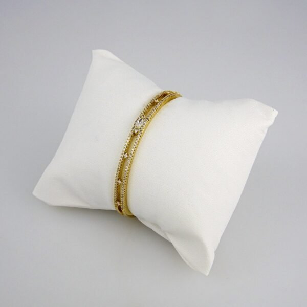 Bangles Woman/ Pulsos Damas/  Zircon Stone/  14K Real Color// P0144