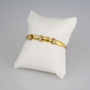 Bangles Woman/ Pulsos Dama/  Zircon Stone/  14K Real Color// P170