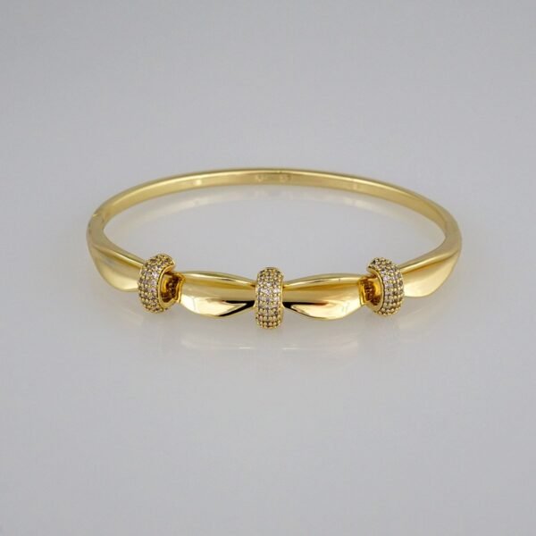 Bangles Woman/ Pulsos Dama/  Zircon Stone/  14K Real Color// P170 - Image 2