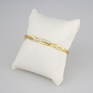 Bangles Woman/ Pulsos Dama/  Zircon Stone/  14K Real Color// P175