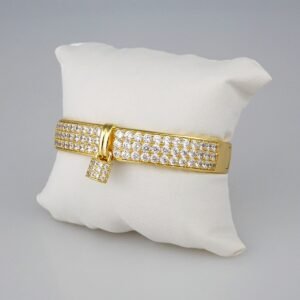 Bangles Woman/ Pulsos Dama/ Zircon Stone/ 14K Real Color// P177