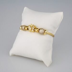 Bangles Woman/ Pulsos Dama/  Zircon Stone/  14K Real Color// P178