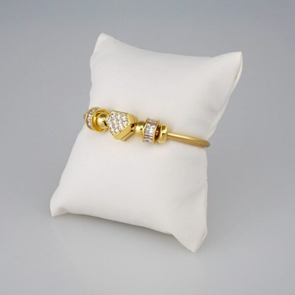 Bangles Woman/ Pulsos Dama/  Zircon Stone/  14K Real Color// P179