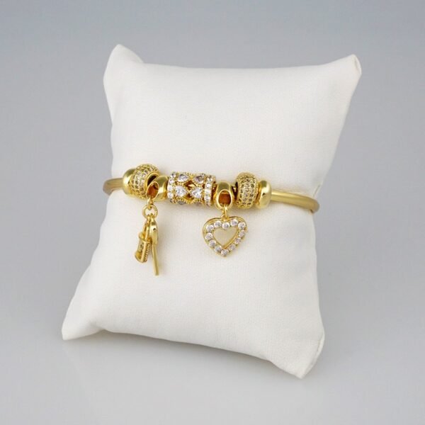 Bangles Woman/ Pulsos Dama/  Zircon Stone/  14K Real Color// P180