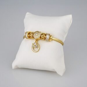 Bangles Woman/ Pulsos Dama/  Zircon Stone/  14K Real Color// P181