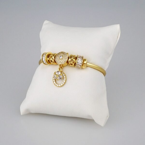 Bangles Woman/ Pulsos Dama/  Zircon Stone/  14K Real Color// P181