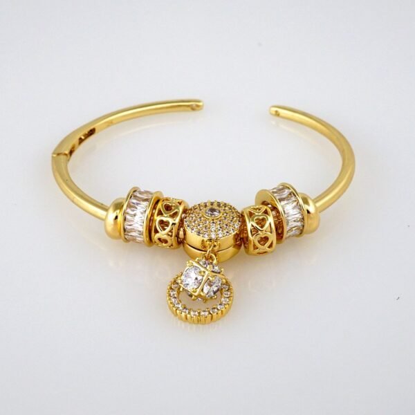 Bangles Woman/ Pulsos Dama/  Zircon Stone/  14K Real Color// P181 - Image 2