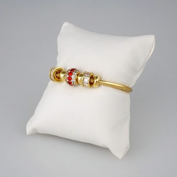 Bangles Woman/ Pulsos Dama/  Zircon Stone/  14K Real Color// P182