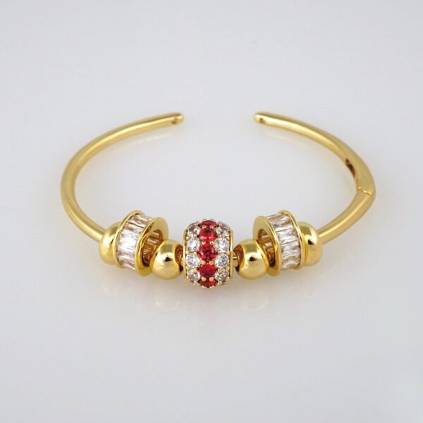 Bangles Woman/ Pulsos Dama/  Zircon Stone/  14K Real Color// P182 - Image 2