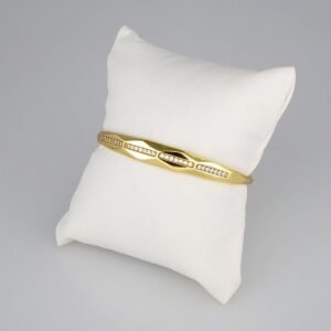 Bangles Woman/ Pulsos Dama/  Zircon Stone/  14K Real Color// P186