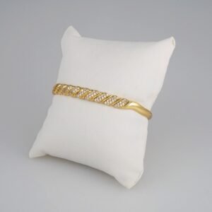 Bangles Women/ Pulsos Dama/ Zircon Stone/ 14K Real Color// P187