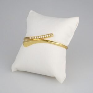 Bangles Women/ Pulsos Dama/  Zircon Stone/ 14K Real Color// P189