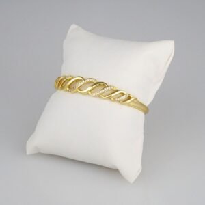 Bangles Women/ Pulsos Dama/  Zircon Stone/ 14K Real Color// P192