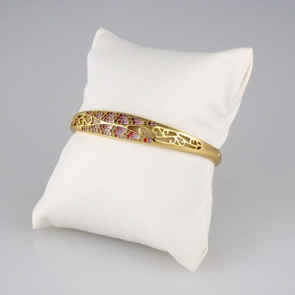 Bangles Woman/ Pulsos Dama/  Zircon Stone/  14K Real Color// P196