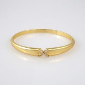 Bangles Woman/ Pulsos Dama/  Zircon Stone/  14K Real Color// P201