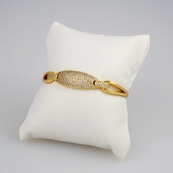 Bangles Woman/ Pulsos Dama/ Zircon Stone/ 14K Real Color// P203 - Image 2