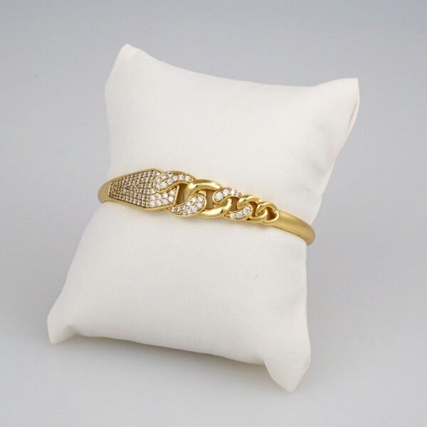 Bangles Woman/ Pulsos Dama/  Zircon Stone/  14K Real Color// P205 - Image 2