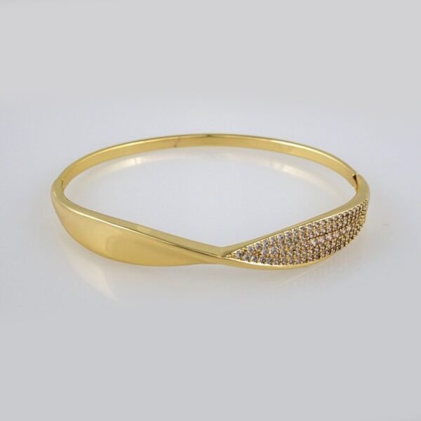 Bangles Woman/ Pulsos Damas/ Zircon Stone/ 14K Real Color// P208