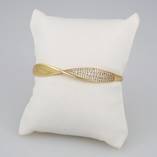 Bangles Woman/ Pulsos Damas/ Zircon Stone/ 14K Real Color// P208 - Image 2