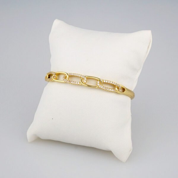 Bangles Woman/ Pulsos Damas/  Zircon Stone/  14K Real Color// P209 - Image 2