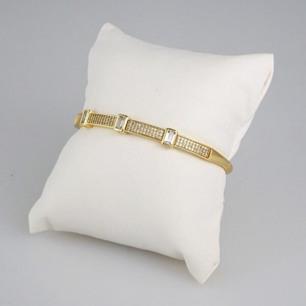 Bangles Woman/ Pulsos Dama/ Zircon Stone/ 14K Real Color// P210 - Image 2