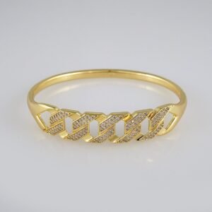 Bangles Woman/ Pulsos Dama/  Zircon Stone/  14K Real Color// P220