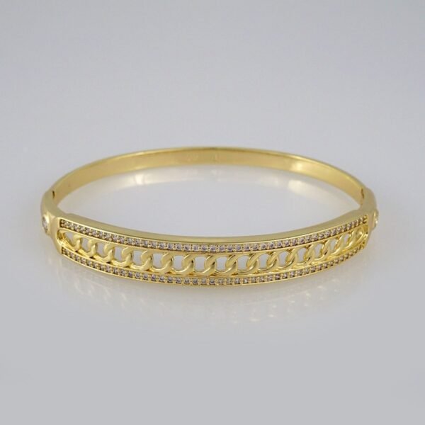 Bangles Woman/ Pulsos Dama/ Zircon Stone/ 14K Real Color// P211