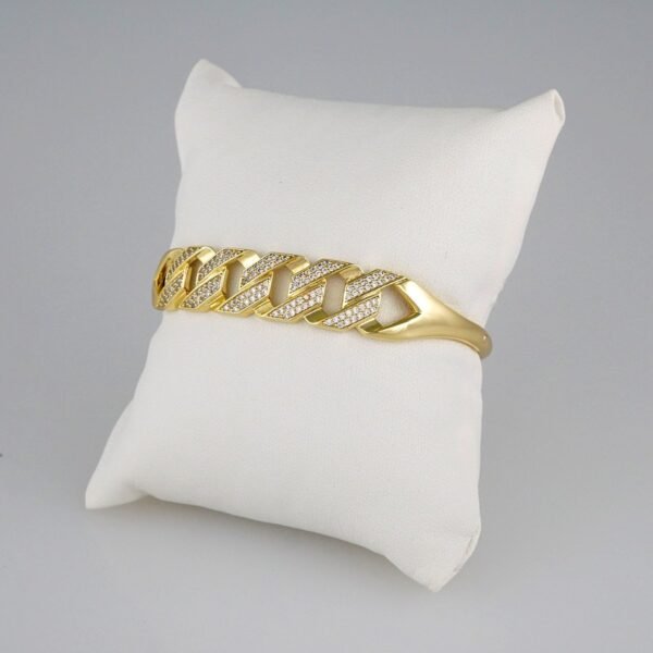 Bangles Woman/ Pulsos Dama/  Zircon Stone/  14K Real Color// P220 - Image 2