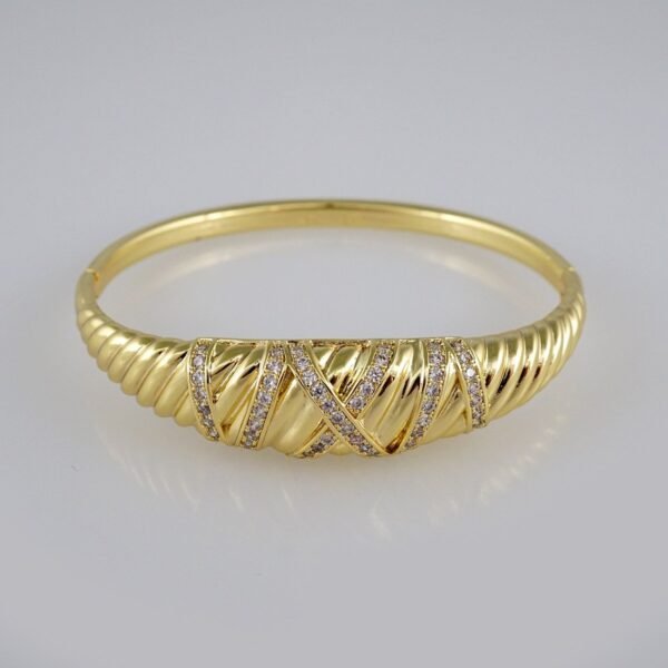 Bangles Woman/ Pulsos Dama/  Zircon Stone/  14K Real Color// P221