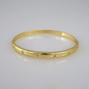 Bangles Woman/ Pulsos Dama/  Zircon Stone/  14K Real Color// P214