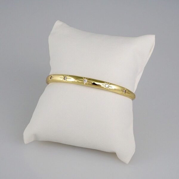 Bangles Woman/ Pulsos Dama/  Zircon Stone/  14K Real Color// P214 - Image 2