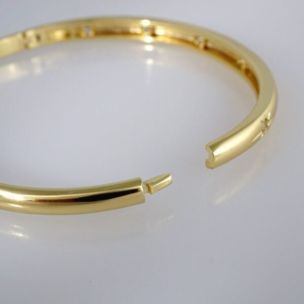 Bangles Woman/ Pulsos Dama/  Zircon Stone/  14K Real Color// P214 - Image 3