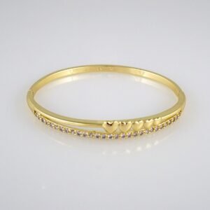 Bangles Woman/ Pulsos Dama/  Zircon Stone/  14K Real Color// P225