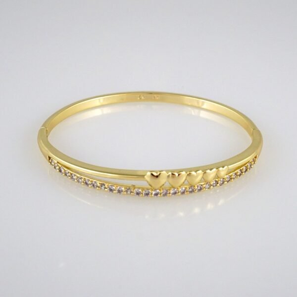 Bangles Woman/ Pulsos Dama/  Zircon Stone/  14K Real Color// P225