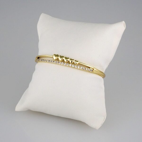 Bangles Woman/ Pulsos Dama/  Zircon Stone/  14K Real Color// P225 - Image 2