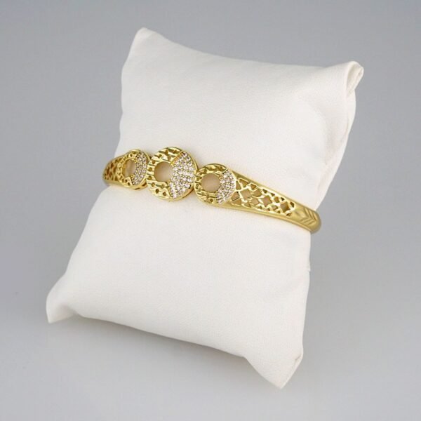 Bangles Woman/ Pulsos Dama/  Zircon Stone/  14K Real Color// P217 - Image 2