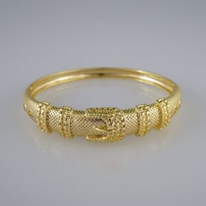 Bangles Women/ Pulsos Dama/Plain/ 14K Real Color// P232