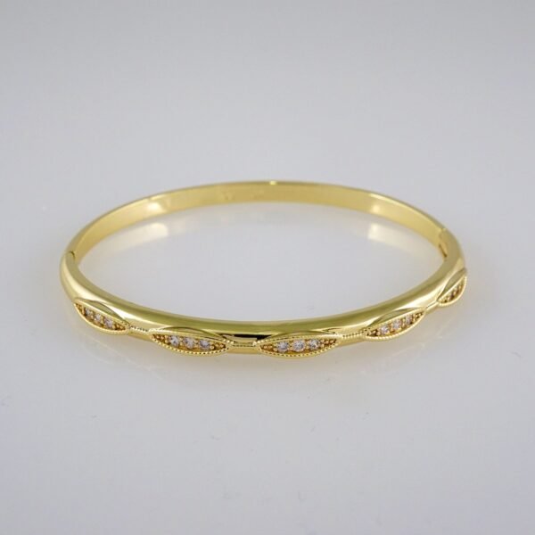 Bangles Women/ Pulsos Dama/ Zircon Stone/ 14K Real Color// P239