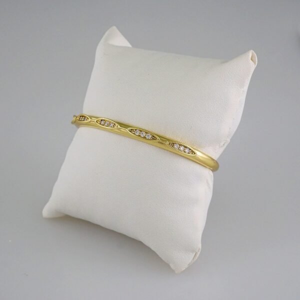 Bangles Women/ Pulsos Dama/ Zircon Stone/ 14K Real Color// P239 - Image 2